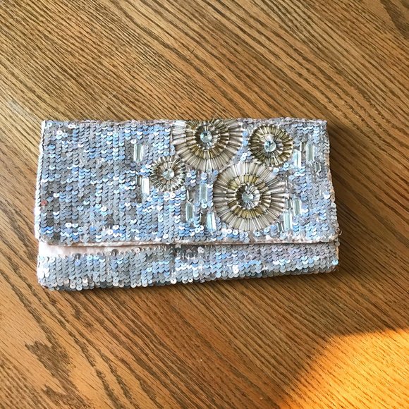 ALDO Pink Sequin Clutch - Picture 1 of 9